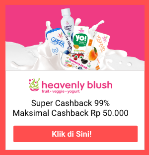 Heavenly Blush Super Casbhack 99% maks. Rp 50rb