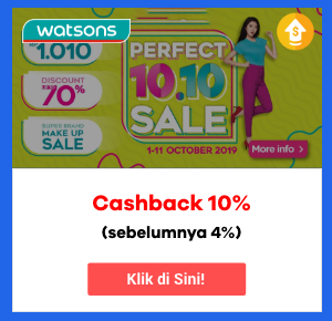 Watsons +Cashback 10%