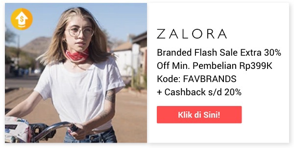 Zalora branded flash sale extra 30% Off