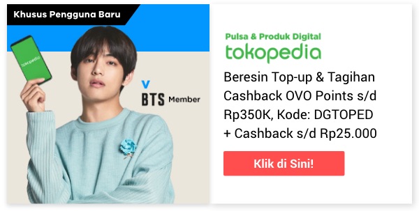 Beresin Top-up & Tagihan di Tokopedia, Cashback OVO Points s/d Rp350K