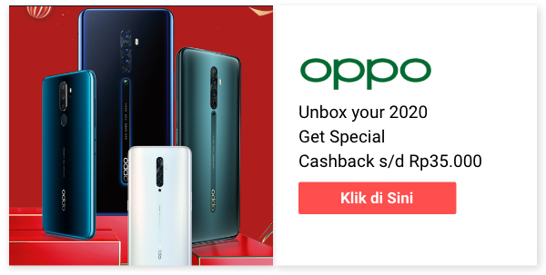 Unbox your OPPO 2020 Get Special Cashback s/d Rp35.000