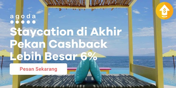 Pesan hotel di Agoda Cashback lebih besar 6%