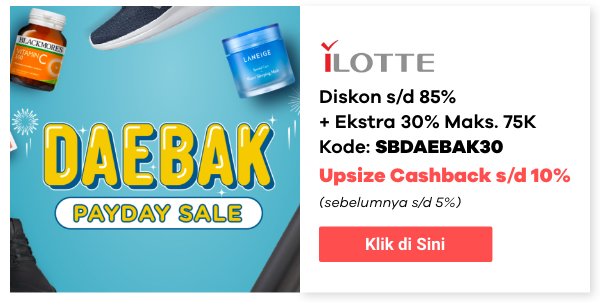 iLOTTE Diskon s/d 85% + Ekstra 30% Maks. 75K