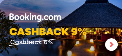Booking cashback 9%