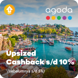 Agoda cashback s/d 10% (seblumnya s/d 5%)