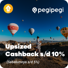 Pegipegi cashback s/d 10% (seblumnya s/d 5%)