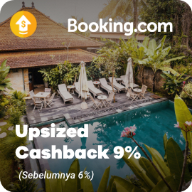 Booking.com cashback 9% (seblumnya 6%)