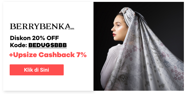 Berrybenka Diskon 20% + Upsize Cashback 7%