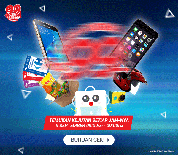 Cashback Flash Sale Semua Barang Cuma Rp 99