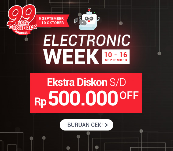 Ekstra Diskon S/D Rp 500.000 untuk Produk Elektronik