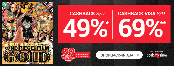 Promo Nonton Bookmyshow - Cashback S/D 69% dengan Kartu VISA