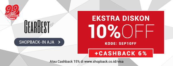 Promo GearBest - Ekstra Diskon 10% (KODE: SEP10FF)