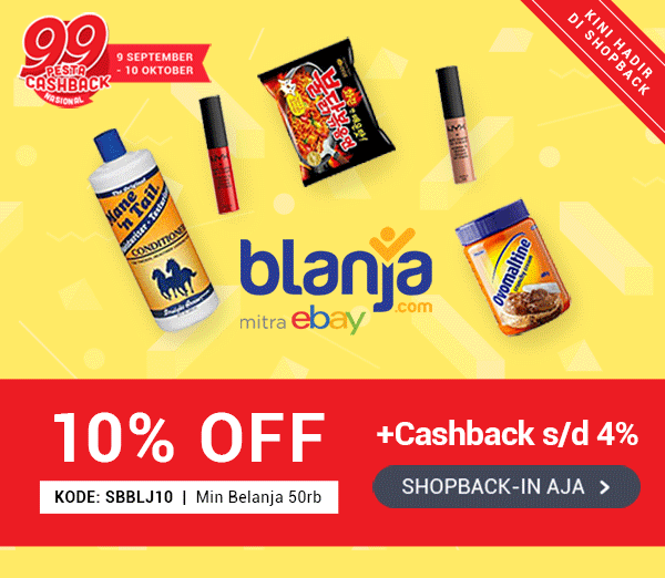 Blanja.com Kini Hadir di ShopBack - Cashback S/D 4%