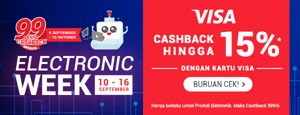 Promo Visa Electronic - Cashback S/D 15%