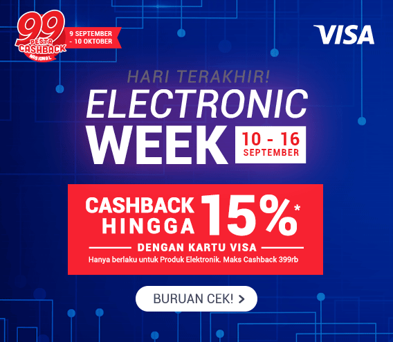 Promo Elektronik VISA - Cashback 15%