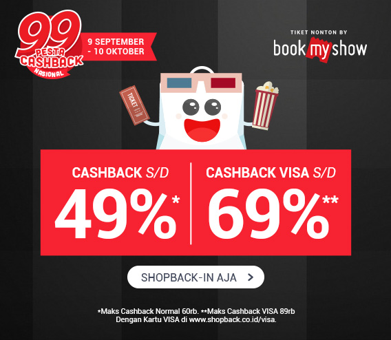 Promo Nonton - Cashback S/D 69%