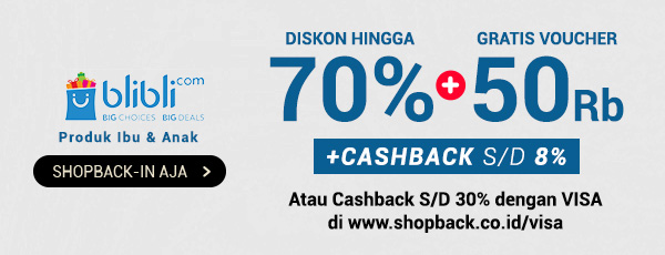 Promo Blibli - Diskon S/D  70% + Gratis Voucher dari Blibli