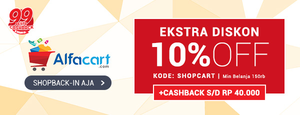 Promo Alfacart - Ekstra Diskon 10% OFF (KODE: SHOPCART)