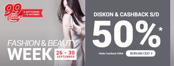 Promo VISA Fashion Beauty Week - Cashback S/D 50%