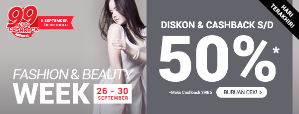 Promo VISA Fashion Beauty Week - Cashback S/D 50%