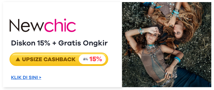 Diskon 15% + Gratis Ongkir + Upsize Cashback 15%