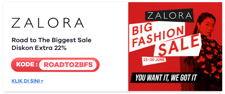 Road to The Biggest Sale | Diskon Extra 22% Kode ROADTOZBFS