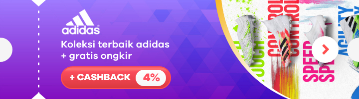 Koleksi terbaik Adidas + Gratis Ongkir + Cashback 4%
