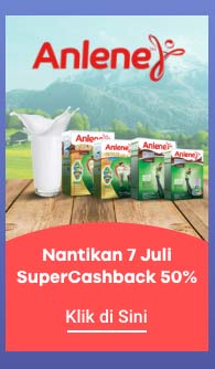 Anlene Nantikan 7 Juli Promo Spesial Anlene + Super Cashback 50%