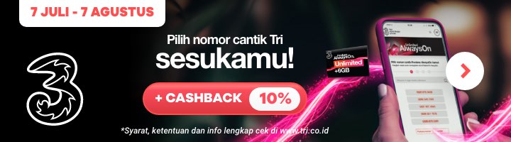 Pilih nomor TRI sesukamu! + Cashback 10%