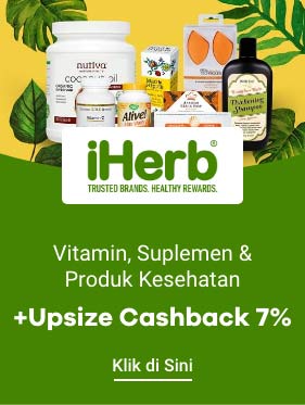 iHerb Vitamin, Suplemen & Produk Kesehatan + Upsize Cashback 7%
