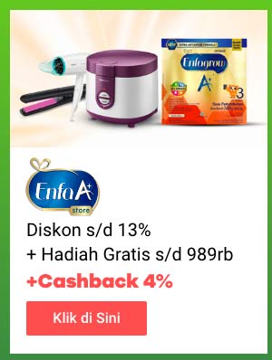 Enfagrow A+ Brand Day Diskon s/d 13% + Hadiah Gratis s/d 989rb + Cashback 4%