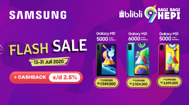 Blibli FLASH SALE Samsung Galaxy M Series