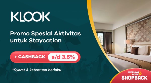 Promo spesial staycation + cashback s/d 3.5%