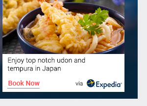Enjoy top notch udon and tempura in Japan