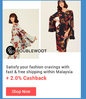 Doublewoot Satisfy your fashion cravings with fast & free shipping within Malaysia + 2.0% Cashback