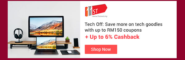 11street Tech Off: Save more on tech goodles with up to RM150 coupons + Up to 6% Cashback