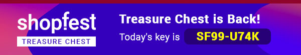 Treasure Chest is Back! Today's key is SF99-U74K