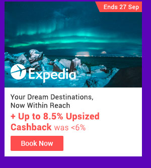 Expedia + Up to 8.5% Upsized Cashback (was up to 6%)