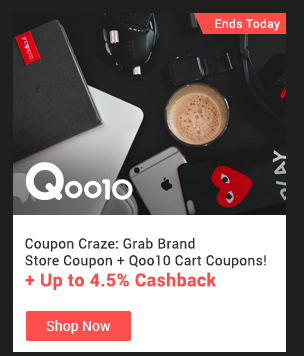 qoo10 + Up to 4.5% Cashback