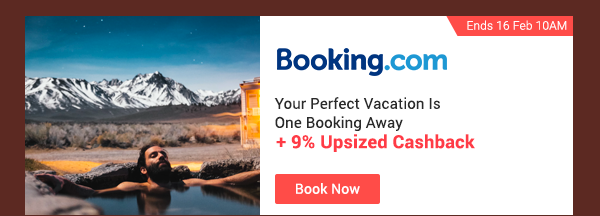 Booking.com + 9% Upsized Cashback