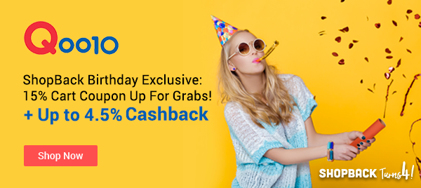 Qoo10 + Up to 4.5% Cashback