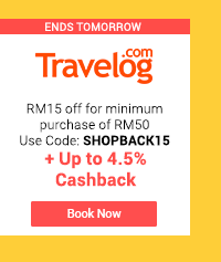 Travelog + Up to 4.5%  Cashabck 