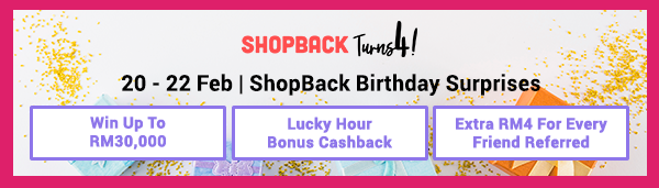 Check out exclusive deals at ShopBack 4th Birthday! 