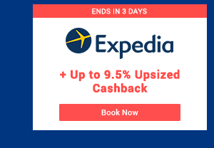 Expedia + Up to 9.5% cashback 