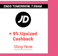 JD + 9% upsized cashback 