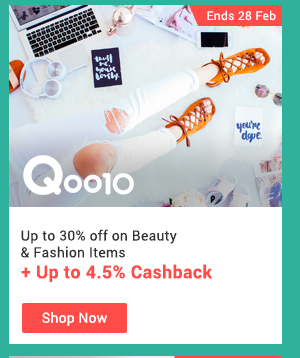 Qoo10 + Up to 4.5% cashback 