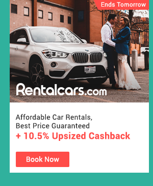 Rentalcars + 10.5% cashback 