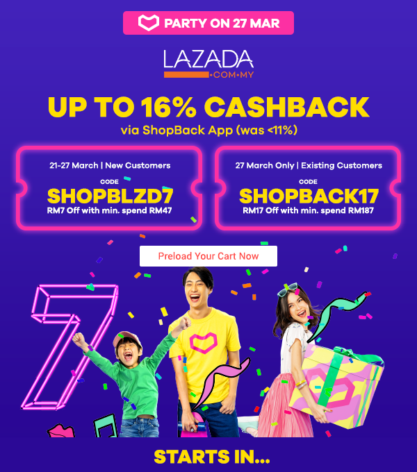 LAZADA 7th Bday starts soon!